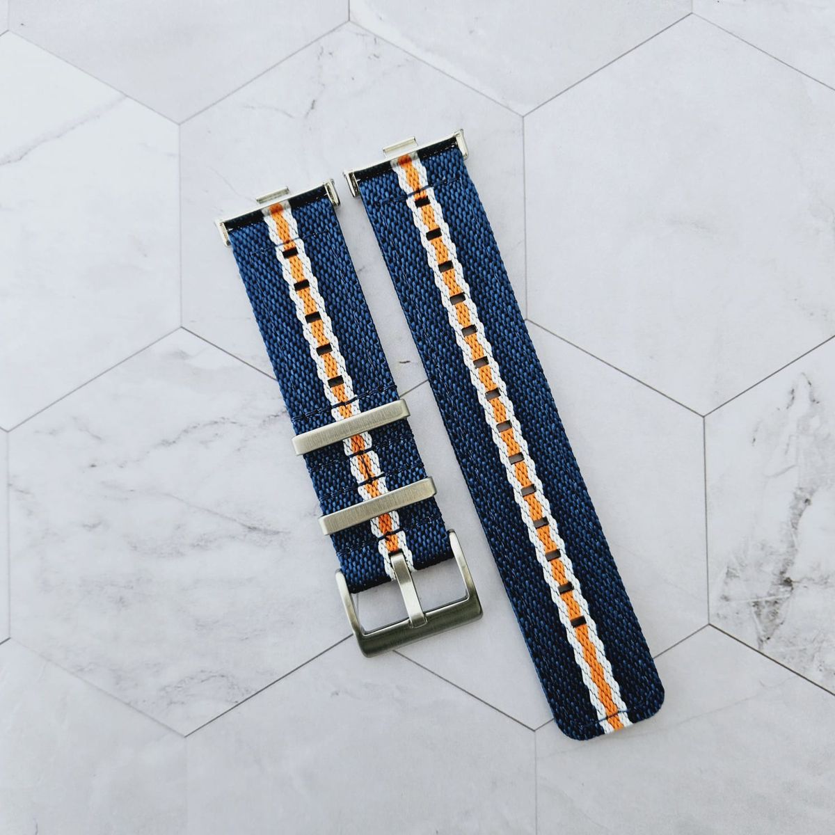 GENERICO - Correa Nylon Premium para HUAWEI FIT 3 - Blue Orange