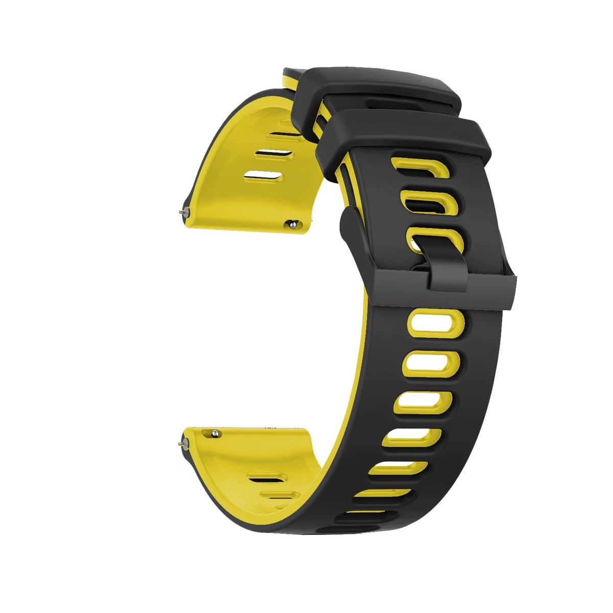 GENERICO - Correa Silicona Runner para SAMSUNG WATCH 4 - 4 CLASSIC - Negro Amarillo