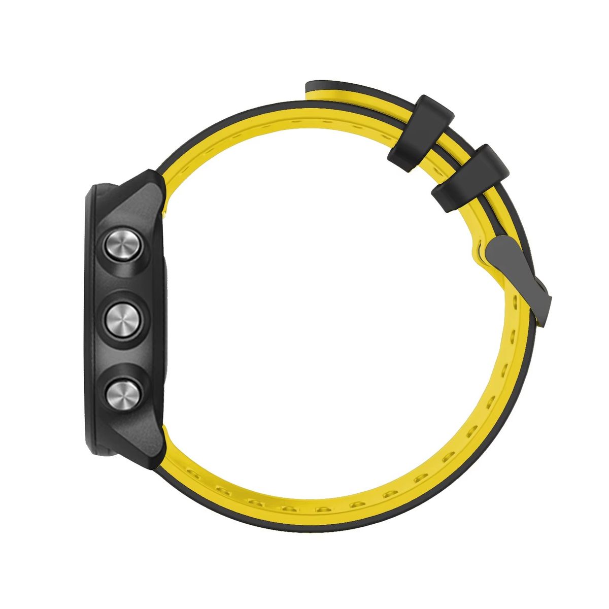GENERICO - Correa Silicona Runner para SAMSUNG WATCH 4 - 4 CLASSIC - Negro Amarillo