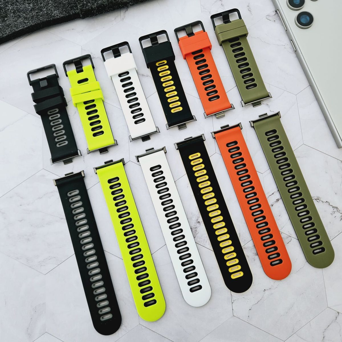 GENERICO - Correa Silicona Runner para HUAWEI FIT 2 - VerdeNegro