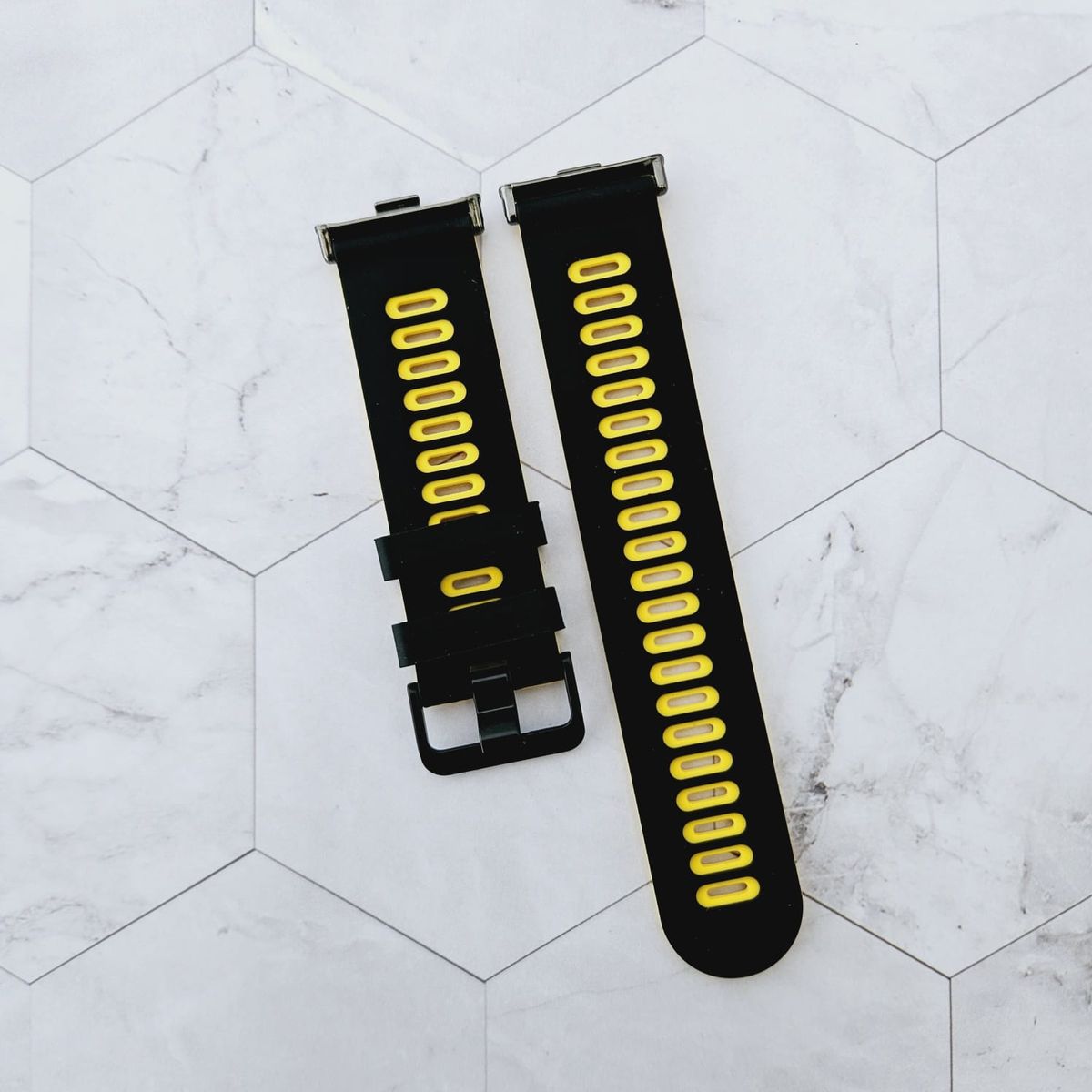 GENERICO - Correa Silicona Runner para HUAWEI FIT 3 - NegroAmarillo