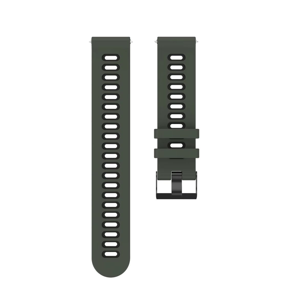 GENERICO - Correa Silicona Runner de 20mm para Reloj - Universal - VerdeNegro