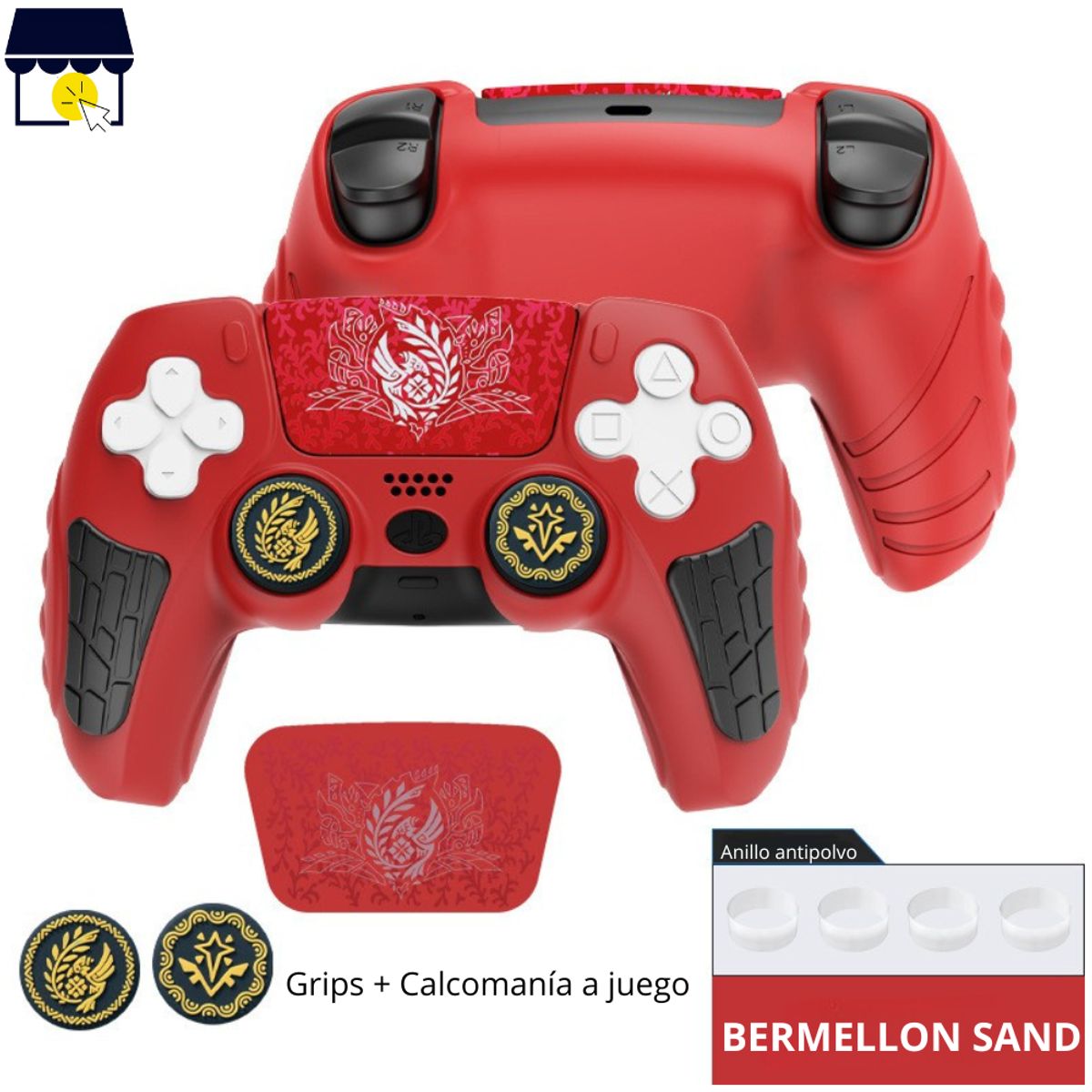 GENERICO - Funda protector para mando dualsense PS5 - Bermellon red