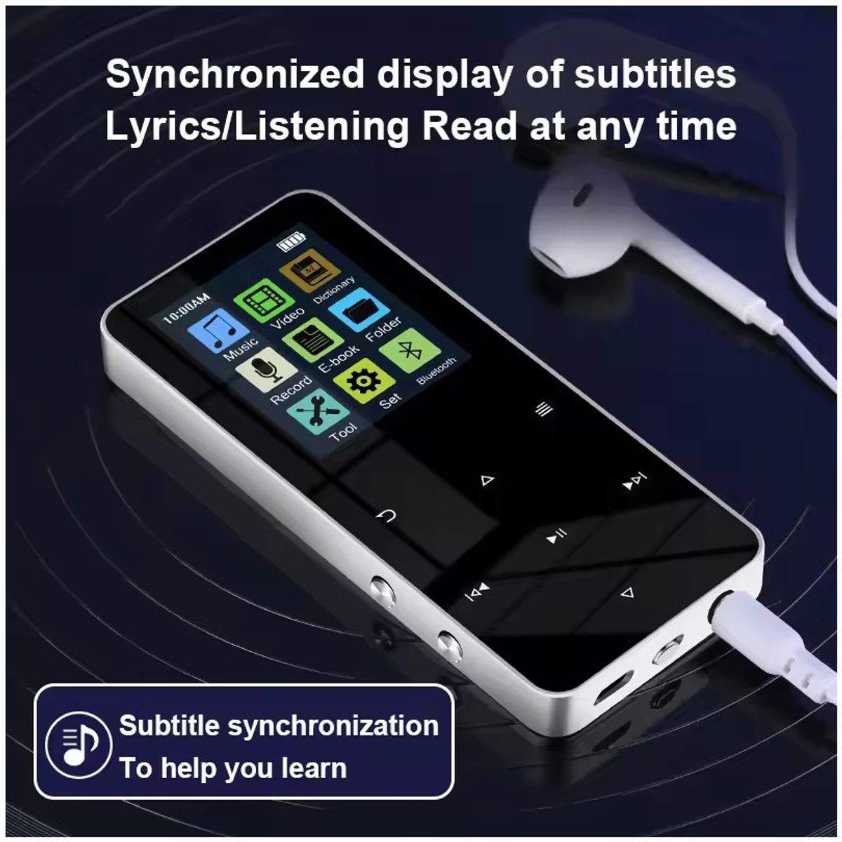CORRERREY - Reproductor de Mp3 64G reproductor de música MP4 Bluetooth 50