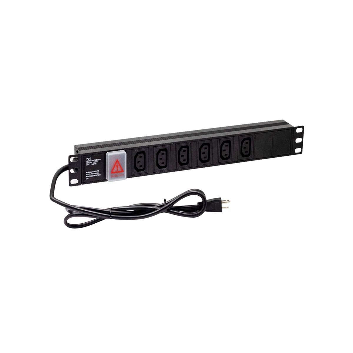 GENERICO - MULTITOMA ELECTRICA HORIZONTAL 110V-15A-220V  6 TOMAS PN PDU-1906-110V