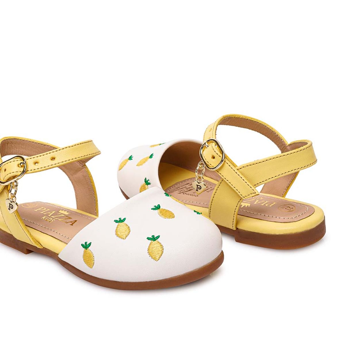Piazza - Sandalia DOrsay Casual MADIS-2607 BlancoAmarillo Piazza Kids