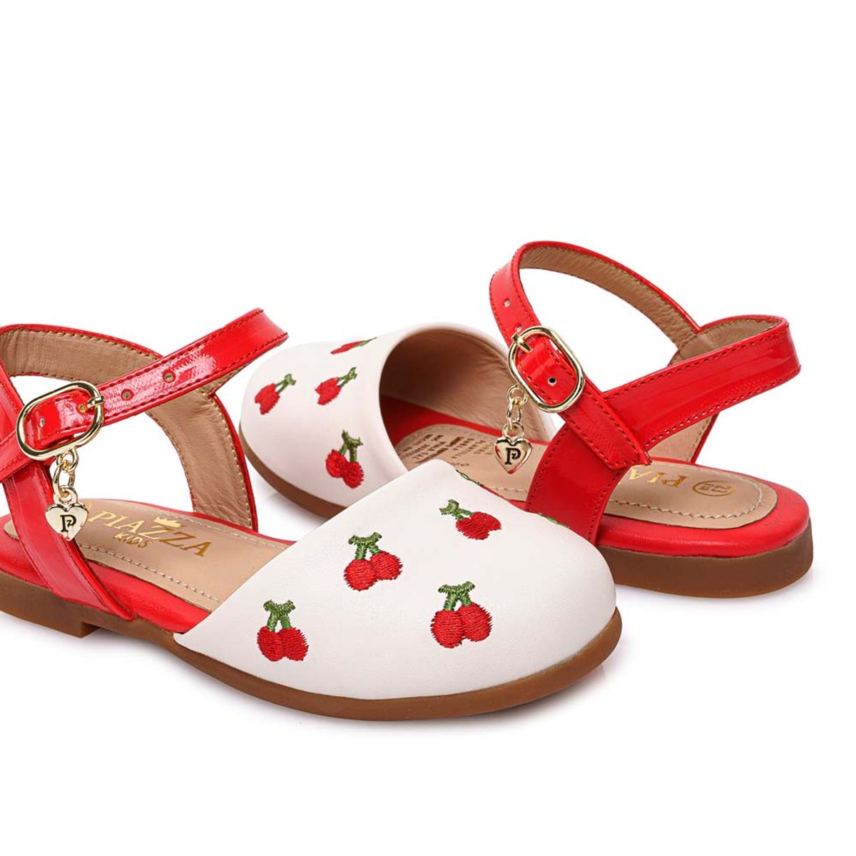 Piazza - Sandalia DOrsay Casual MADIS-2608 RojoBlanco Piazza Kids