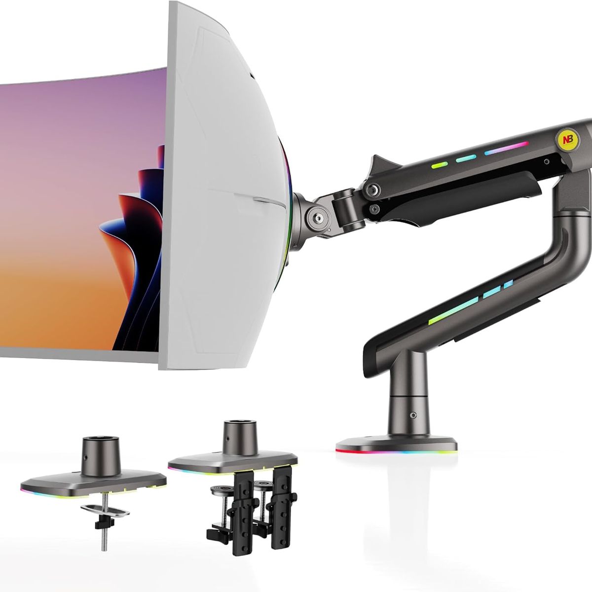 NB NORTH BAYOU - Rack Con Luces RGB Para Monitor Gamer 32  A 60  Nb F5