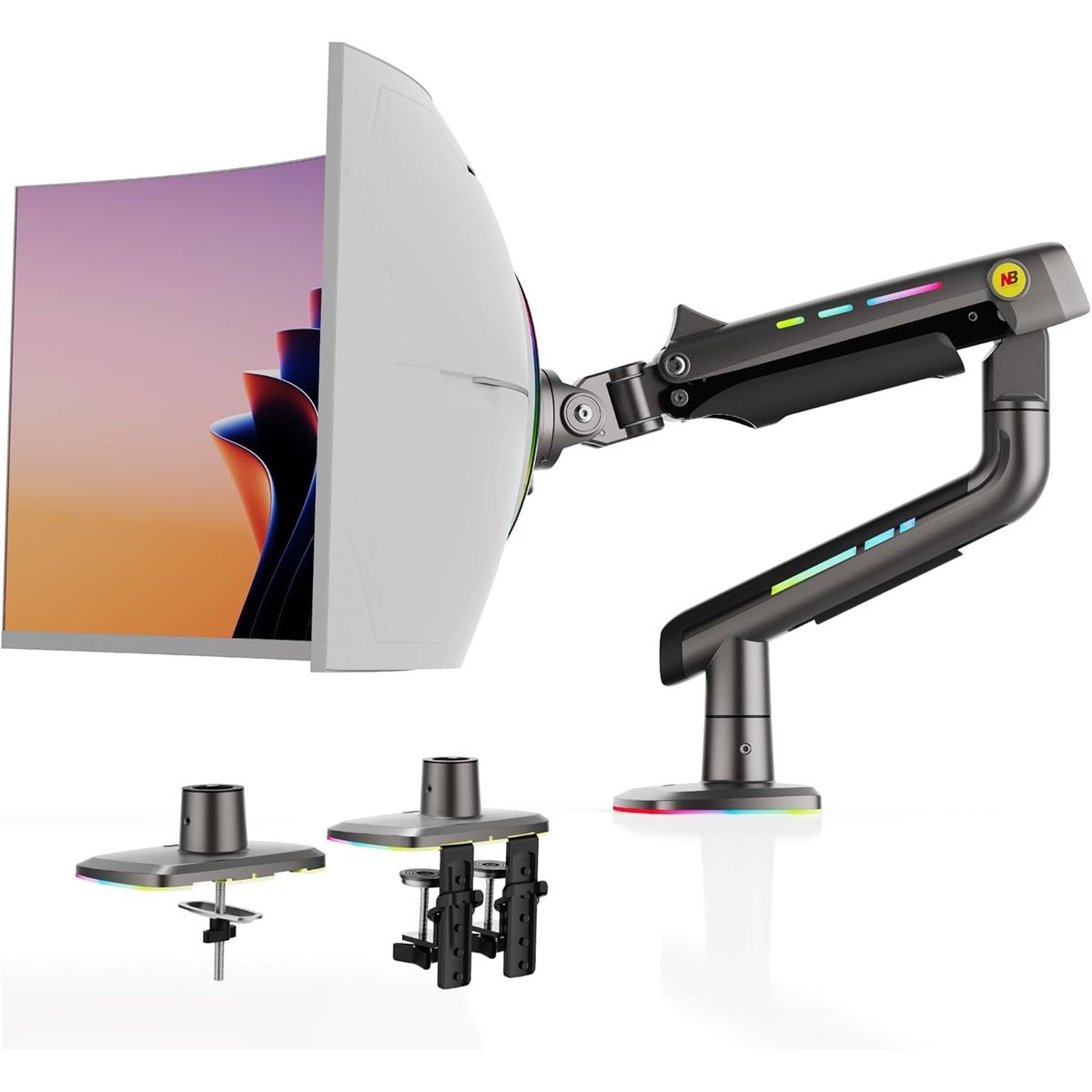 NB NORTH BAYOU - Rack Con Luces RGB Para Monitor Gamer 32  A 60  Nb F5