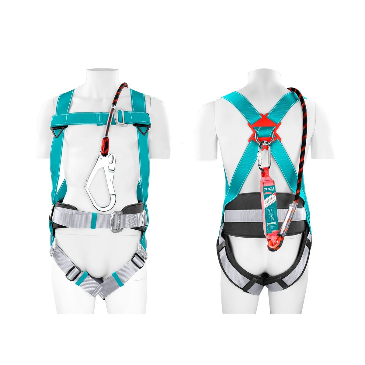 TOTAL TOOLS - Arnés De Seguridad 50mm Soga 14mm X 195m Anillo D Dorsal