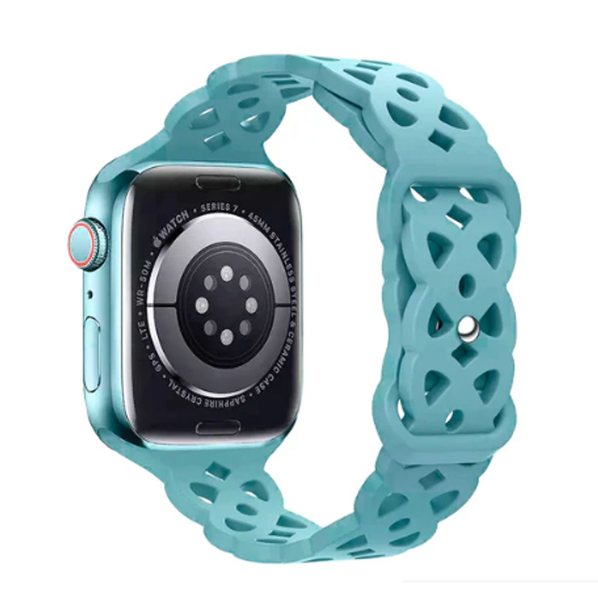 GENERICO - Correa Doble Trenzado para Apple Watch 49mm - Verde Aguamarina