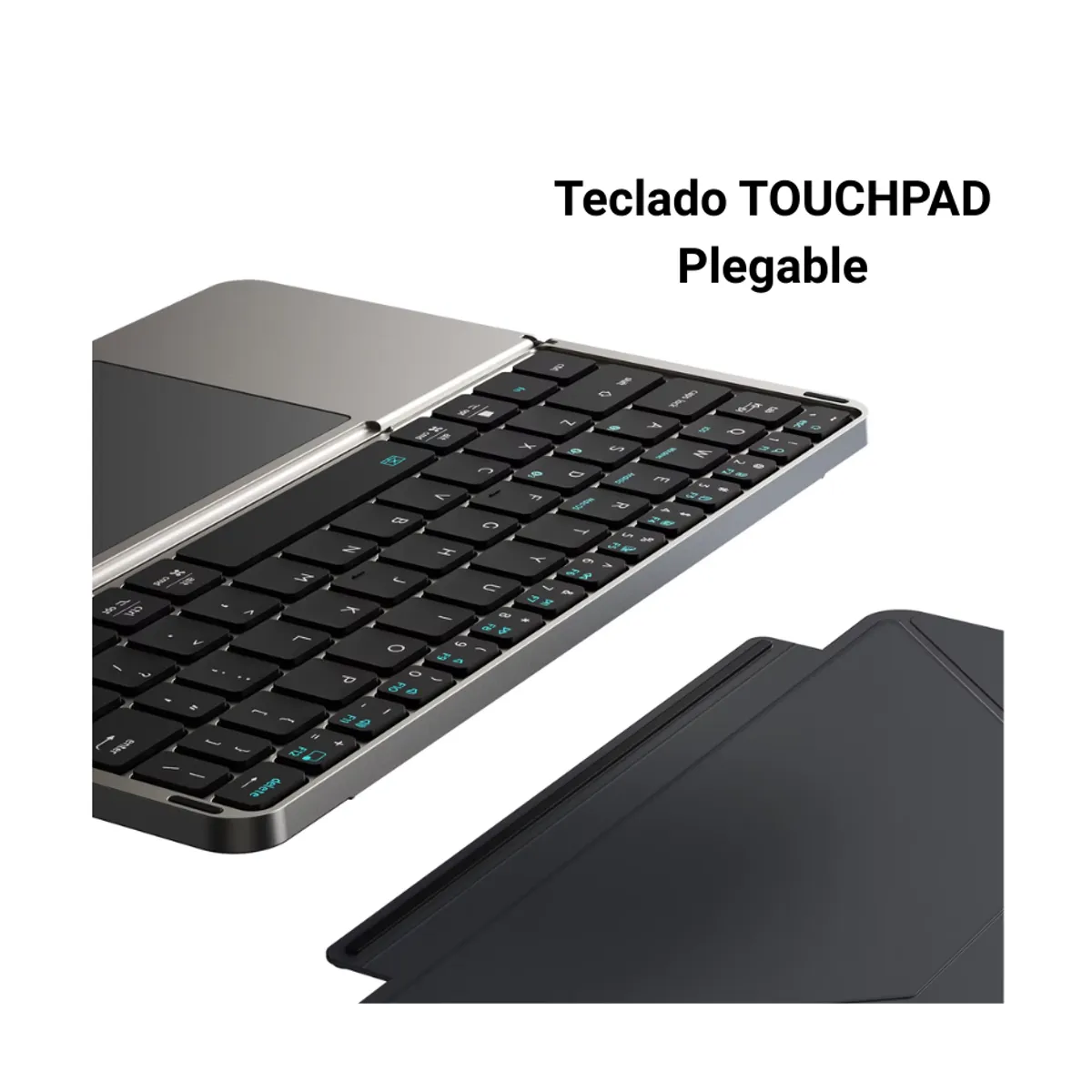 OEM - Teclado PLEGABLE con TOUCHPAD Bluetooth - SPACE GRAY