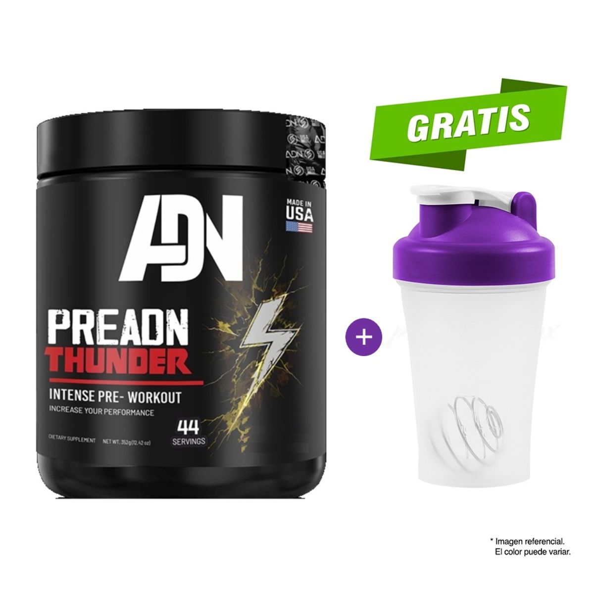 ADN - Pre - Entreno ADN Nutrition PRE ADN THUNDER 352gr Fruit Punch