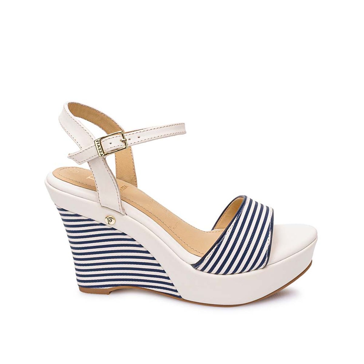 Piazza - Sandalia DOrsay Casual WAL-2617 BlancoAzul Piazza