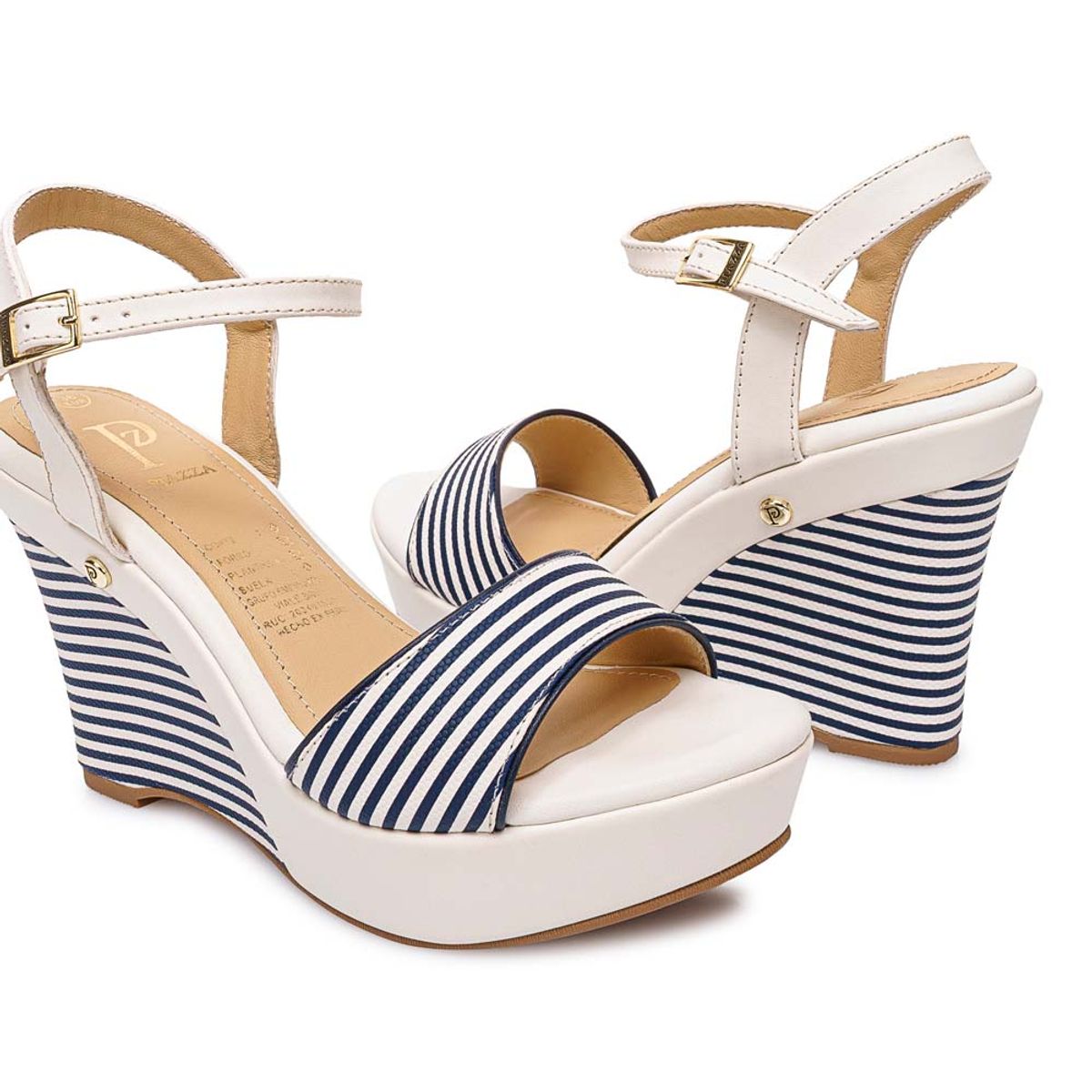 Piazza - Sandalia DOrsay Casual WAL-2617 BlancoAzul Piazza