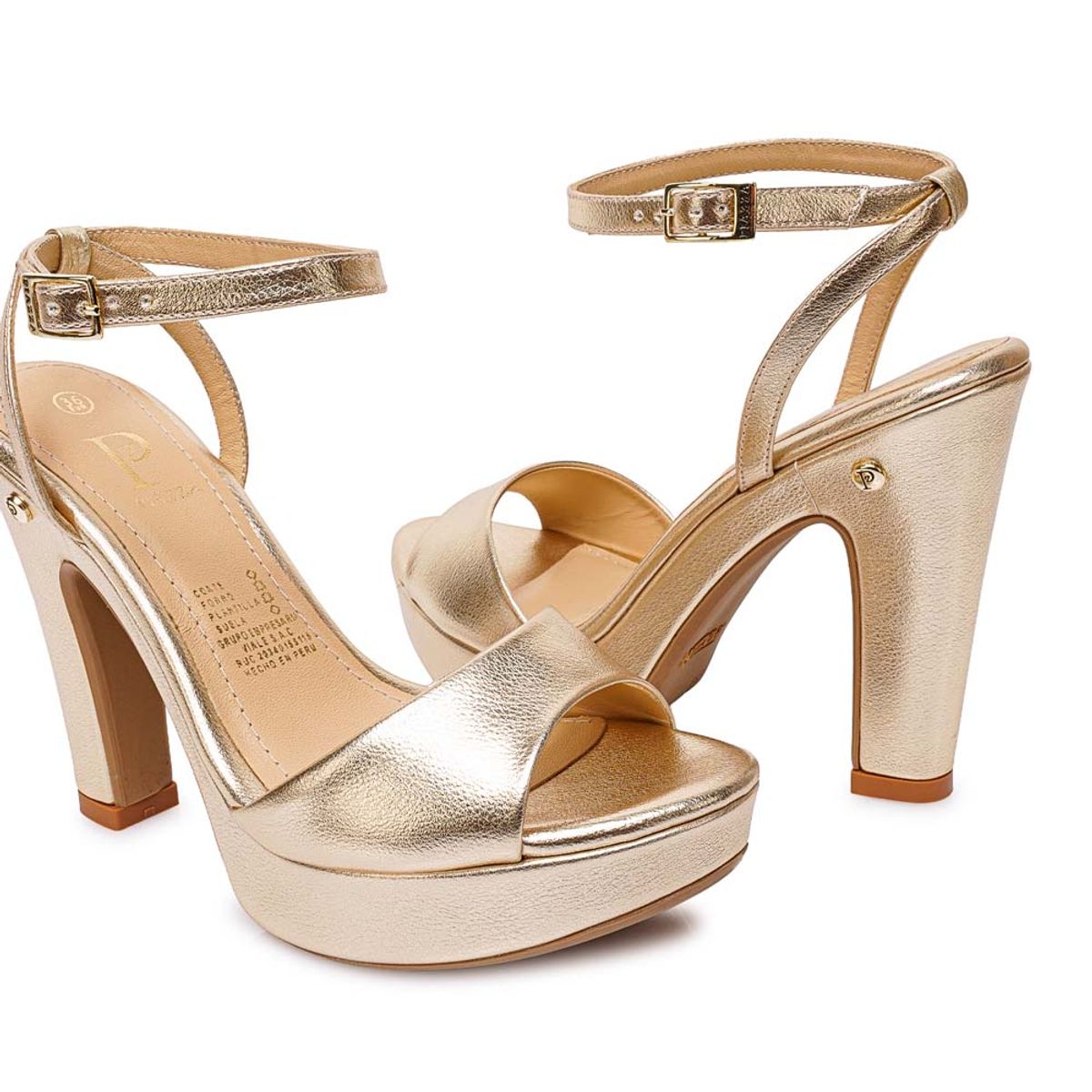 Piazza - Sandalia DOrsay Casual DEXA-2606 Dorado Piazza