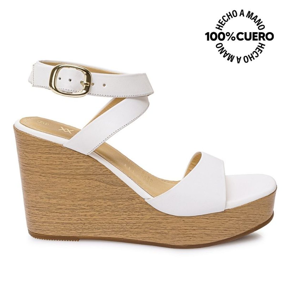 VIALE - Sandalia Dorsay Casual SOFI-2605 Blanco Viale Cuero