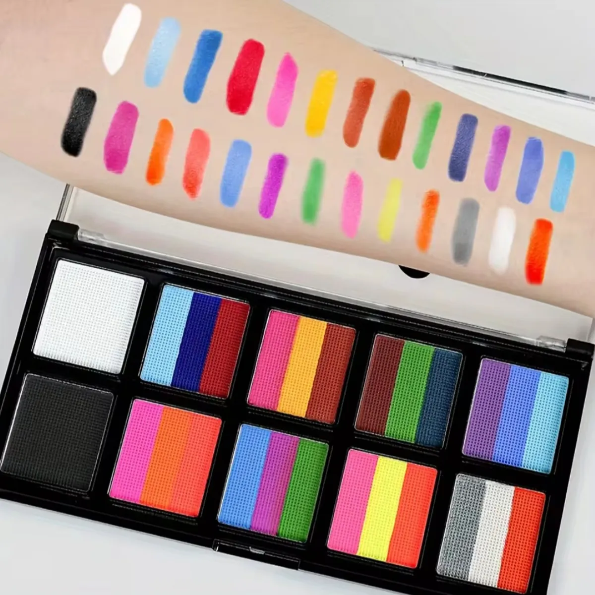 GENERICO - CARITAS PINTADAS SET X10 MAQUILLAJE CON PINCEL