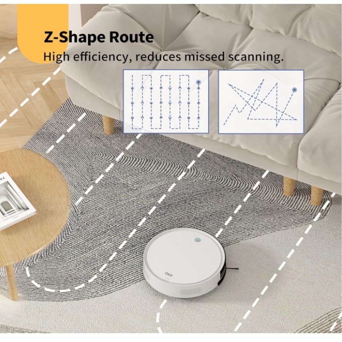 GENERICO - Robot Aspirador OKP Life K5 compatible con Alexa google assitant