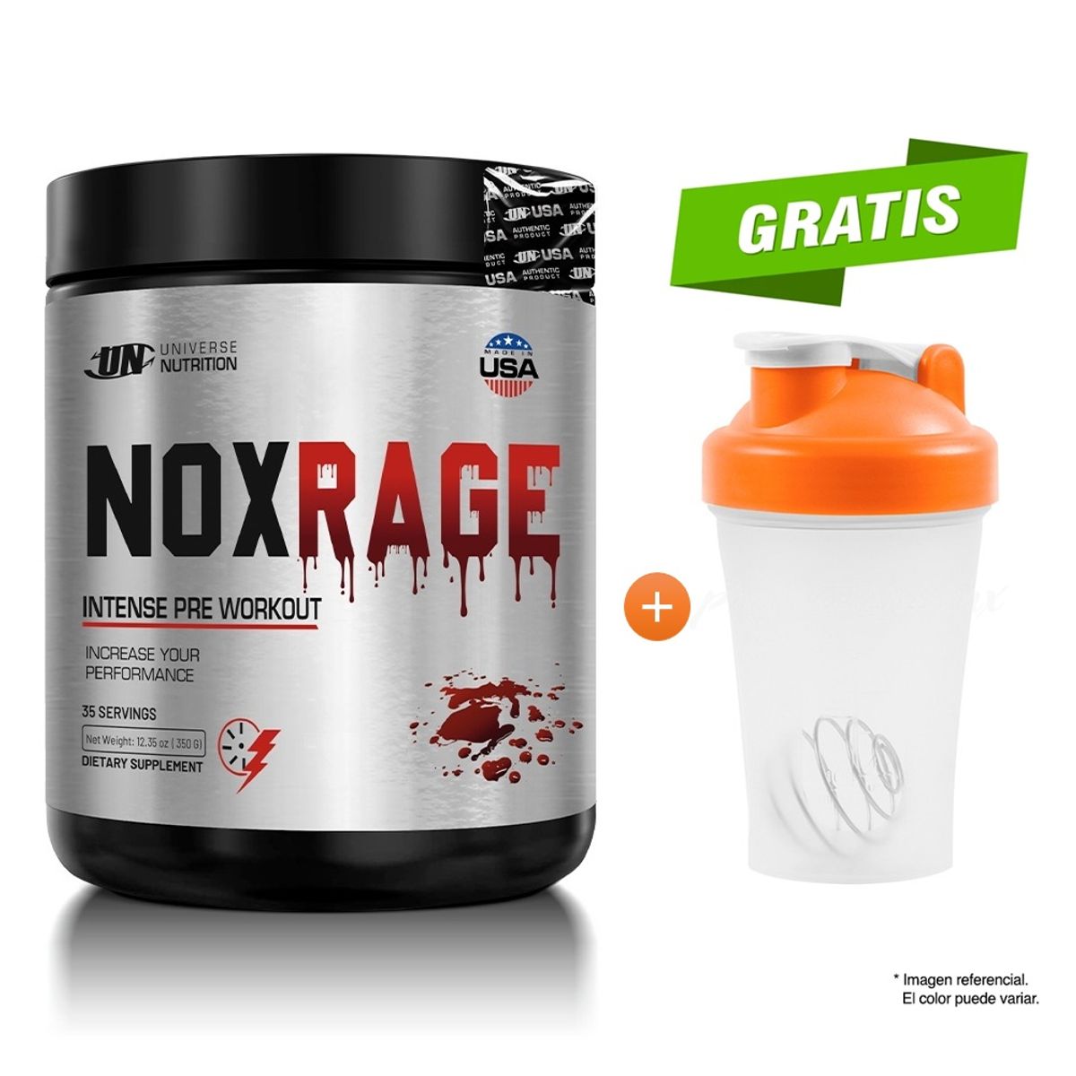 Universe Nutrition - NOX RAGE 350 GRAMOS UNIVERSE NUTRITION FRUIT PUNCH