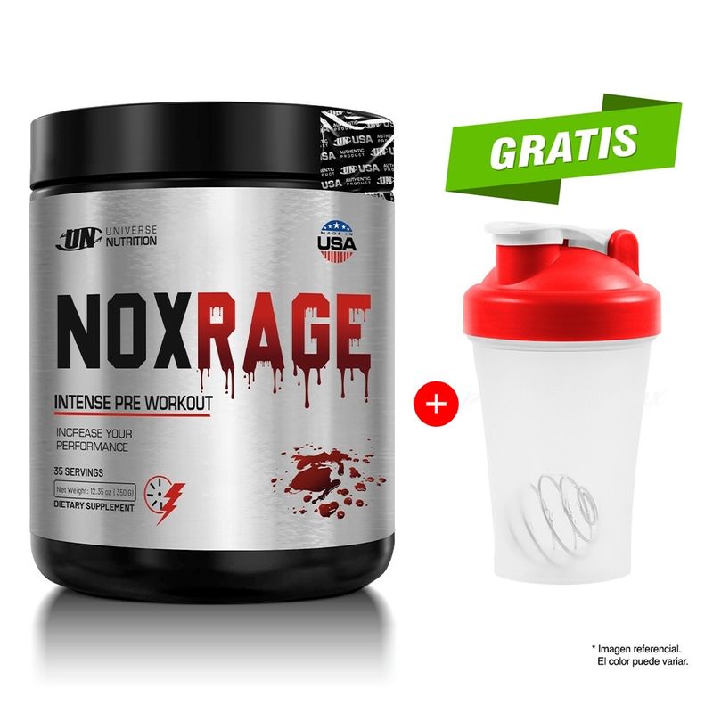 UNIVERSE NUTRITION - NOX RAGE 350 GRAMOS PRE-ENTRENO FRUIT PUNCH