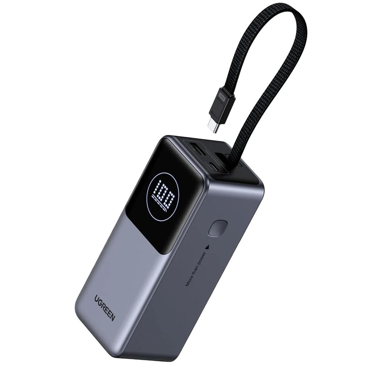 UGREEN - UGREEN 130W Power Bank with Built-in Cable PB723 - 55365B