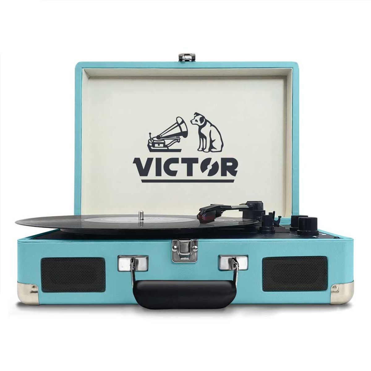 VICTOR - TOCA DISCOS - VICTOR METRO DUAL BLUETOOTH SUITCASE TURQUOISE