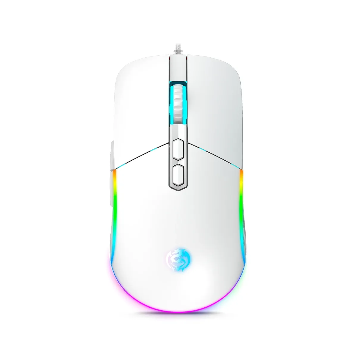 CYBERTEL - Mouse Gamer Alámbrico RGB 7B 7200DPI Cybertel Striker CBX M601W