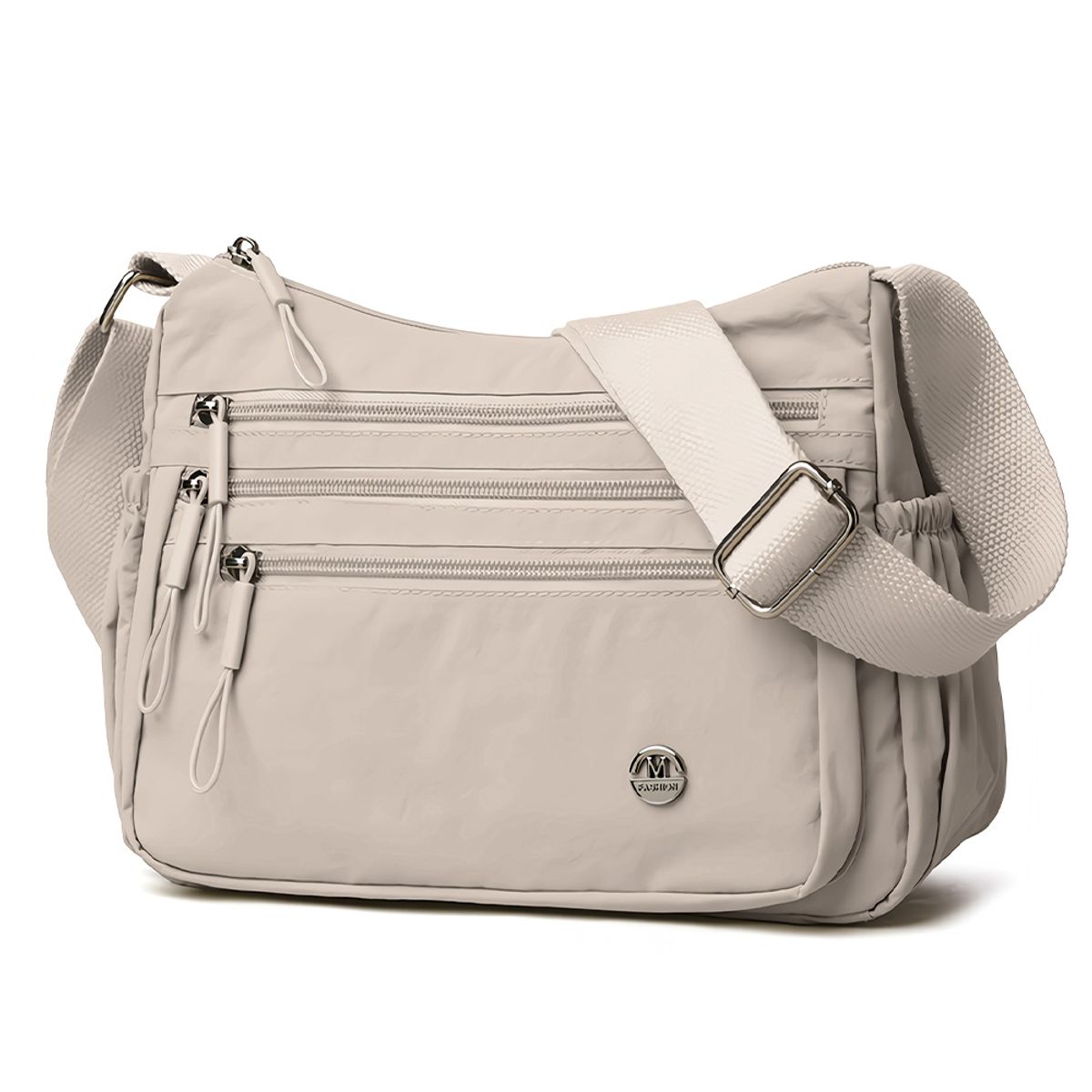 KELLER - Bolso Bandelera con Correa Ajustable Y Múltiples Bolsillos Camel BP3