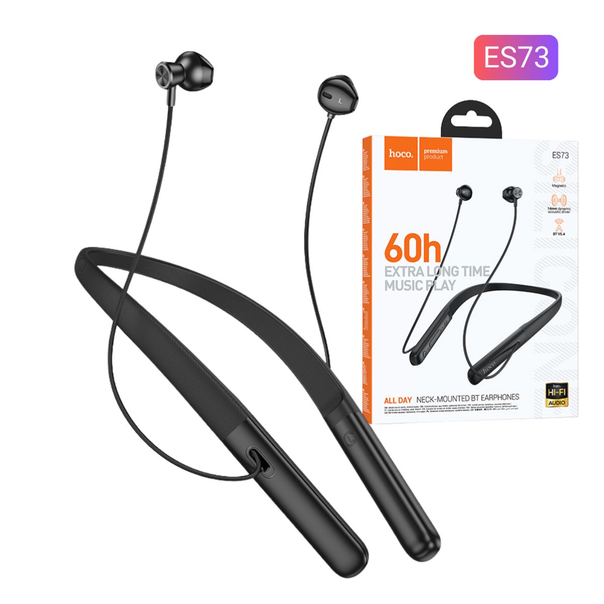 HOCO - Audífono Deportivo Inalámbrico Hoco Bluetooth 60 Horas Deporte