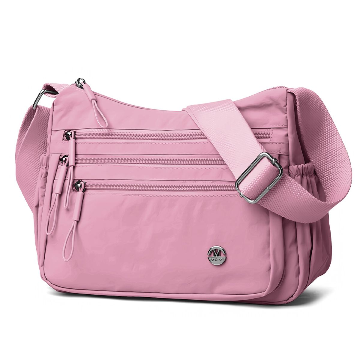 KELLER - Morral para Mujer con Correa Ajustable Y Múltiples Bolsillos Rosa BP3