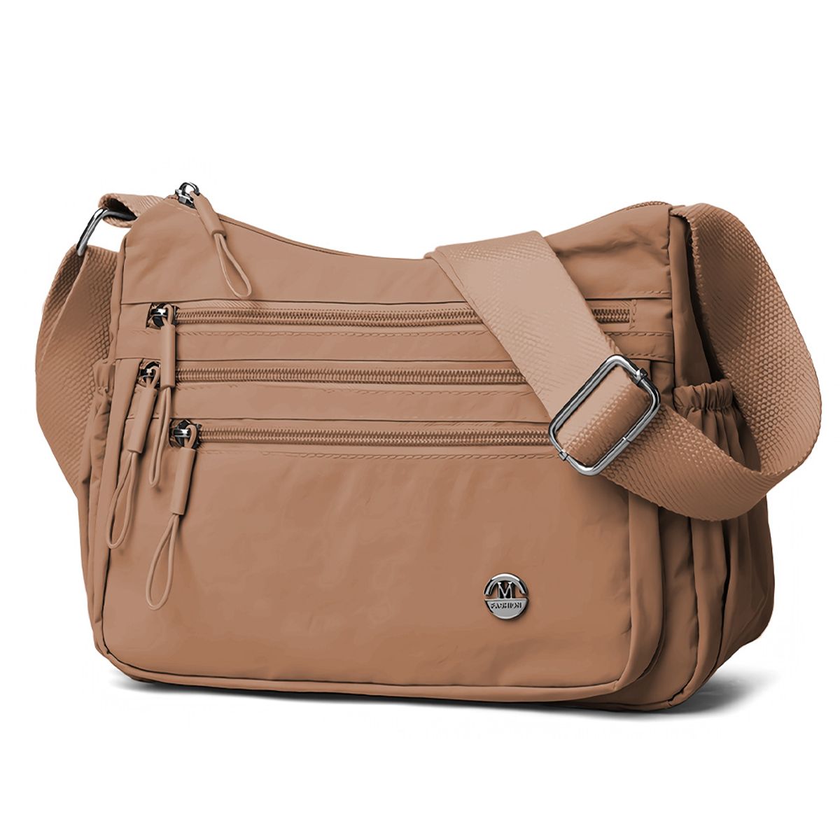 KELLER - Morral para Mujer con Correa Ajustable Y Múltiples Bolsillo Marrón BP3