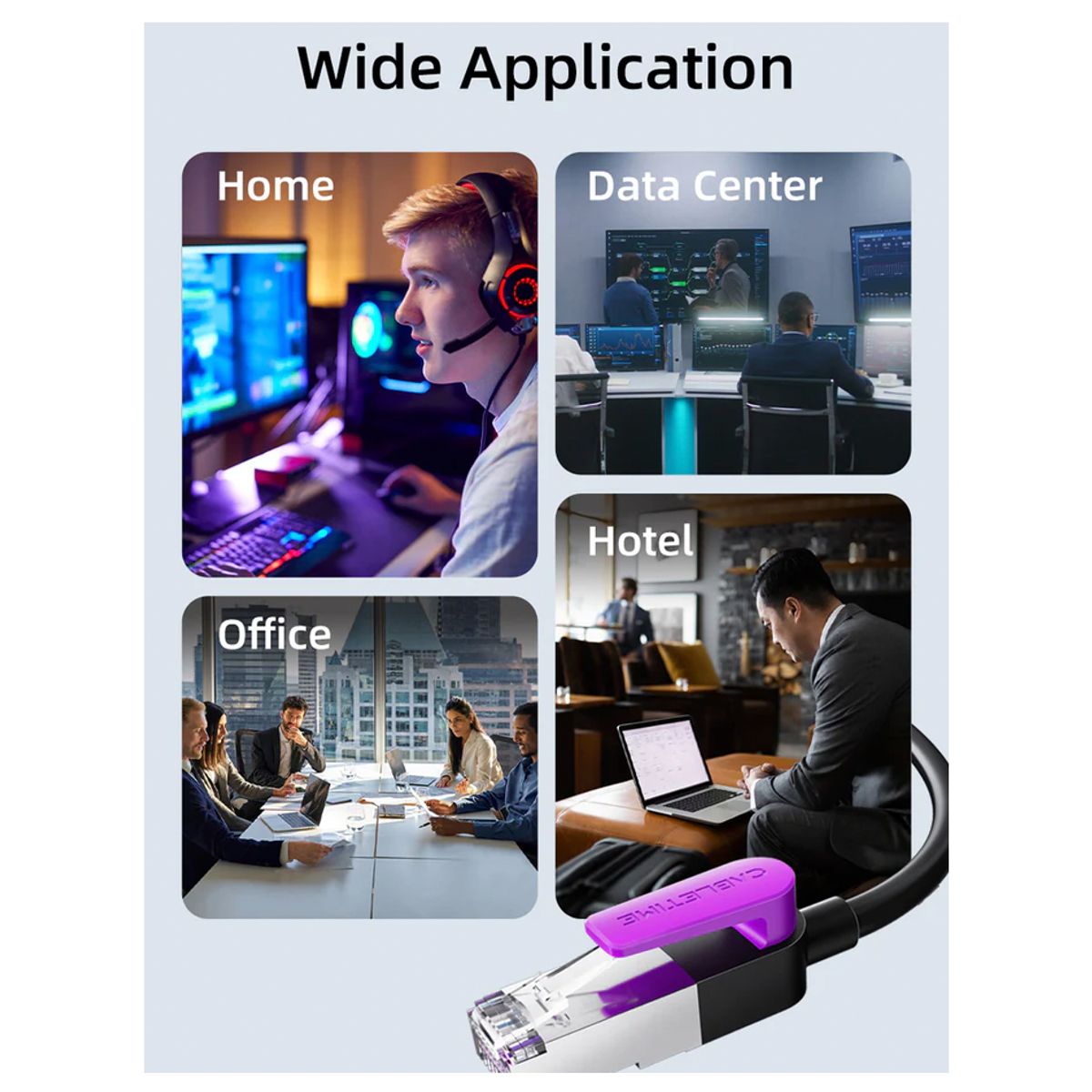 GENERICO - Cable de Red Ethernet Cat8 a 40Gbps 10metros gaming cabletime