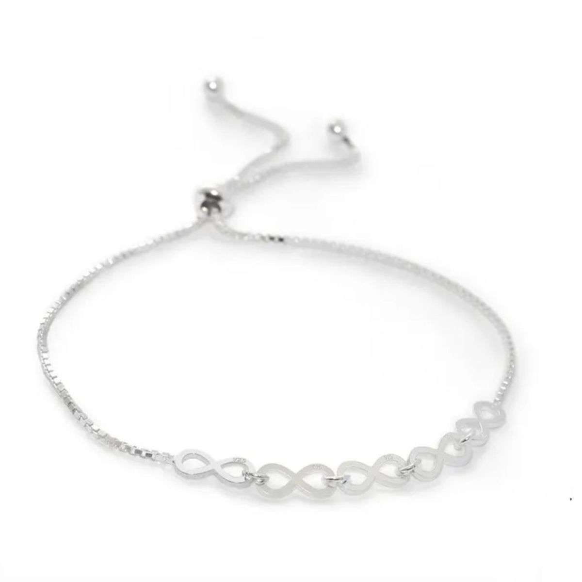 JOYERIA D'PILMER - PULSERA DE PLATA 5 INFINITOS