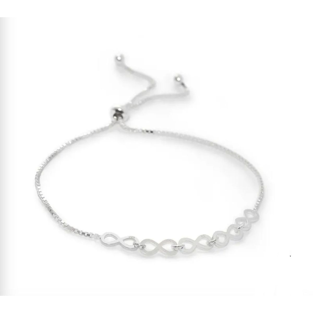 JOYERIA D'PILMER - PULSERA DE PLATA 5 INFINITOS