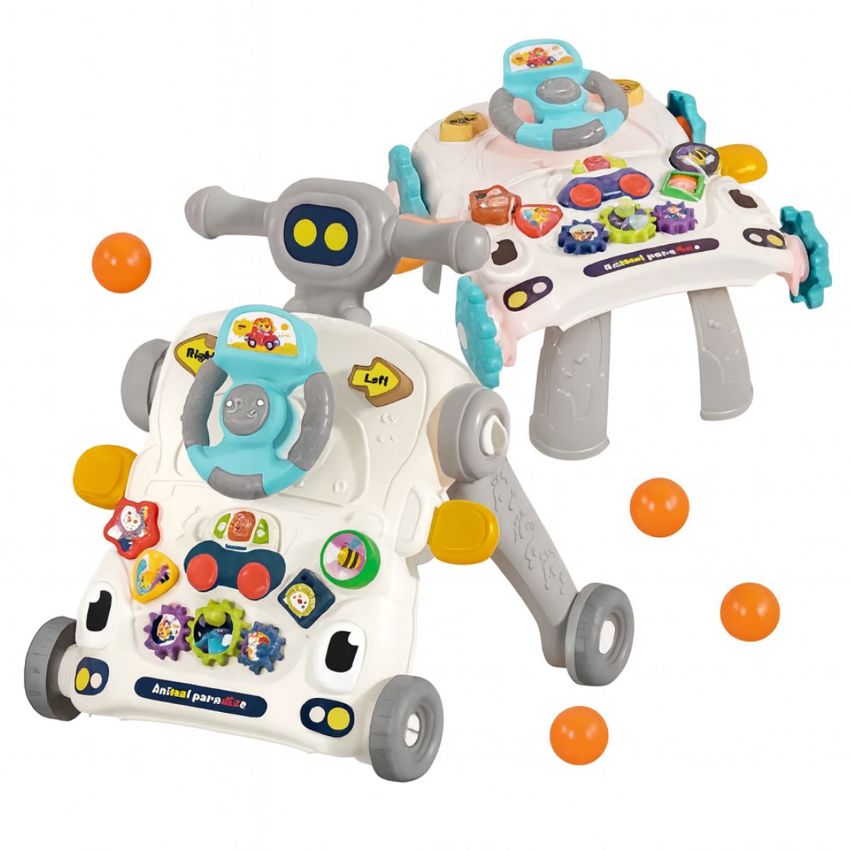 BIBI - Andador caminador para bebe 3 en 1 Plomo