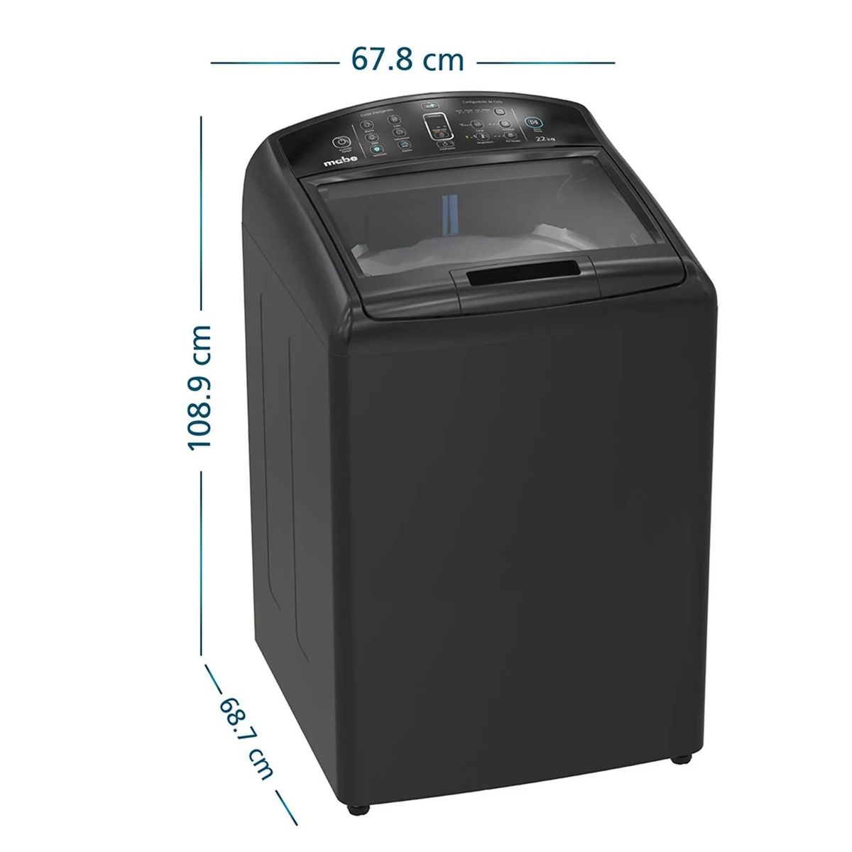 MABE - Lavadora Automática 22 Kg Mabe LMA72200WDBB2
