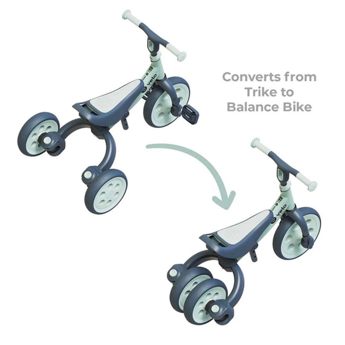 YVOLUTION - Yvolution triciclo y bicicleta de balance Velo 2 en 1 verde