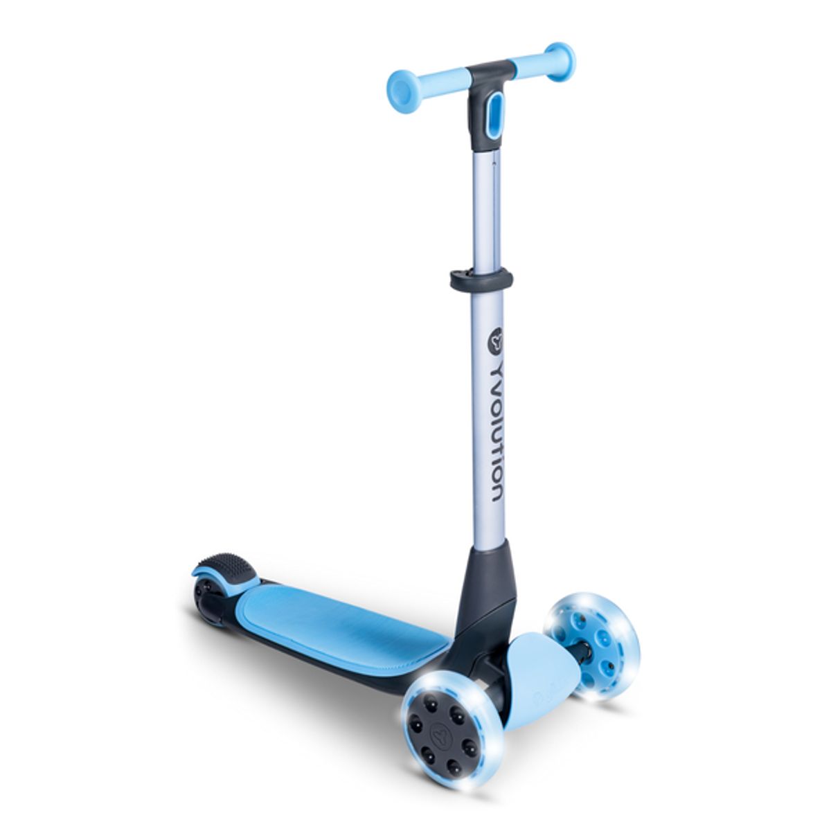 YVOLUTION - Yvolution scooter plegable YGlider NUA azul con ruedas LED