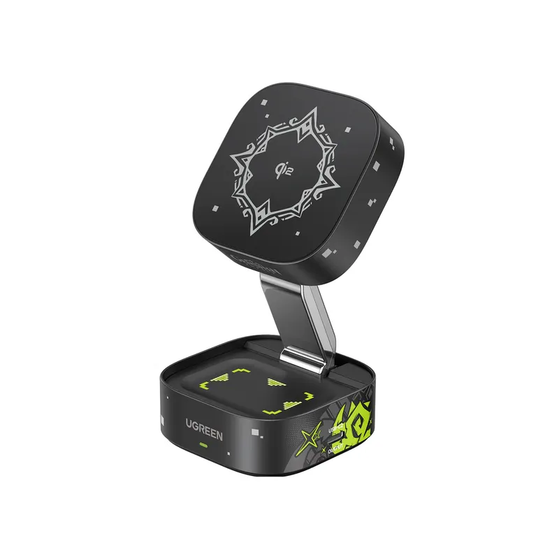 UGREEN - Ugreen Cargador Inalambrico Magnetico 2en1 Genshin Impact Negro 35316GI