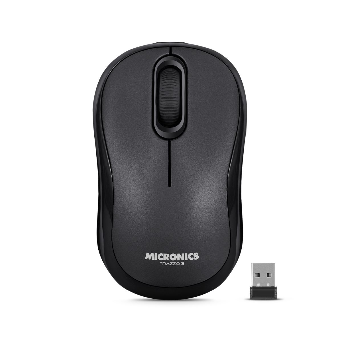 MICRONICS - Mouse 3 Modos: BT Inalámbrico Recargable Gris Micronics Trazzo M700-3m