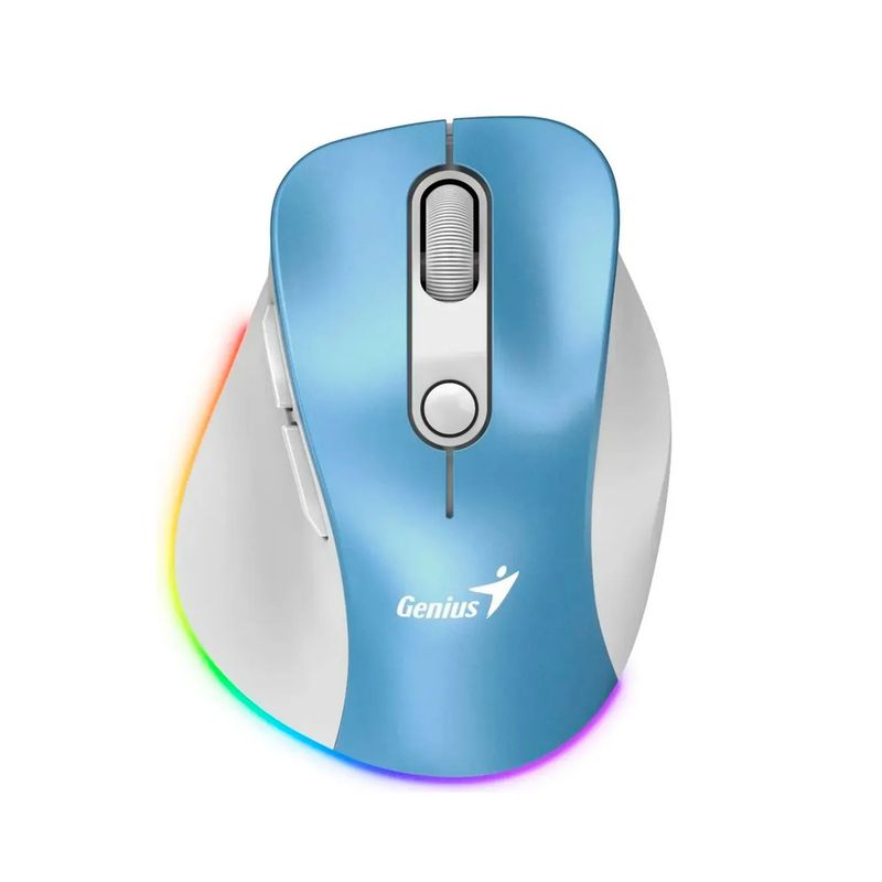 GENIUS - MOUSE GENIUS ERGO 9000S PRO DUAL SILENT RGB LIGHT BLUE 31030039401