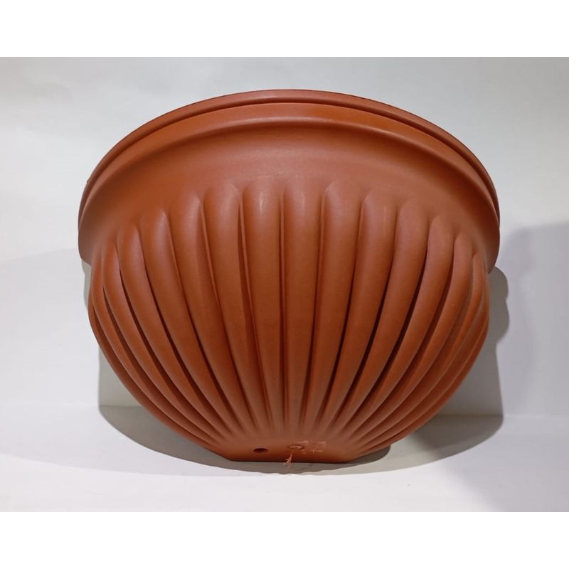 PLASTIMACETA - MACETA DE PARED DE PLÁSTICO MODELO GRECO ROMANA TERRACOTA DE 37 cm.
