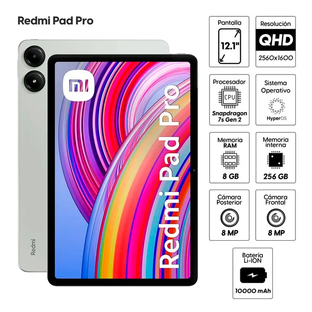 XIAOMI - Tablet Xiaomi Redmi Pad Pro 12.1"  256GB, 8GB RAM, VERDE