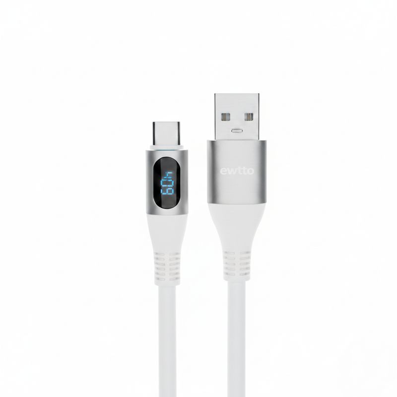 EWTTO - Cable con pantalla Usb-a A Usb-c Para Datos Y Carga Rápida