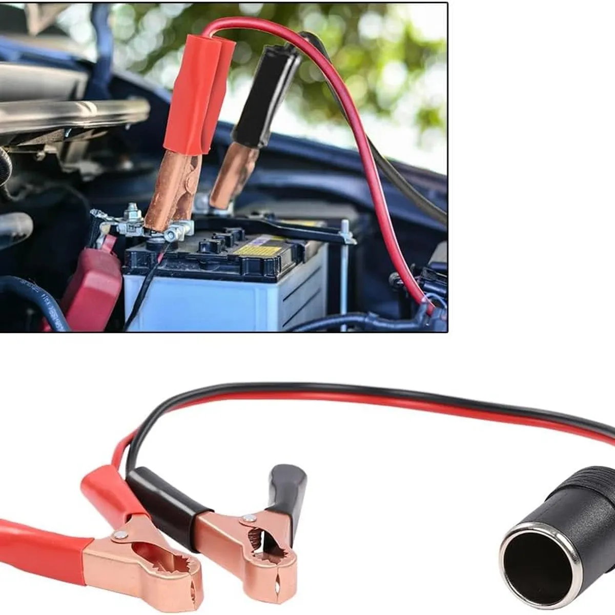 OEM - Pack x2 Adaptador de Batería de 12V a Pinza de Cocodrilo