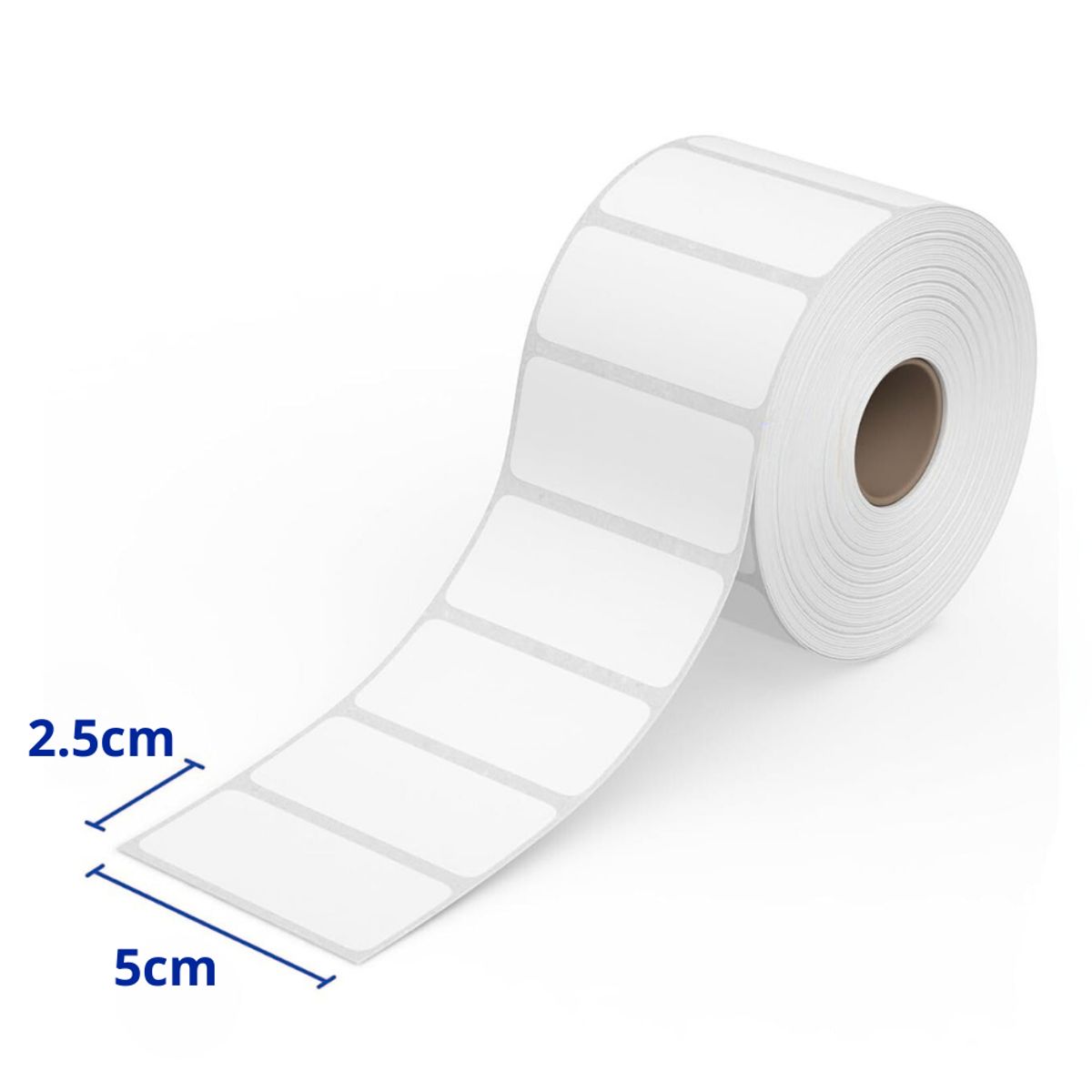 GENERICO - 12 Rollos Etiquetas Adhesivas 5x2.5cm Transferencia Térmica