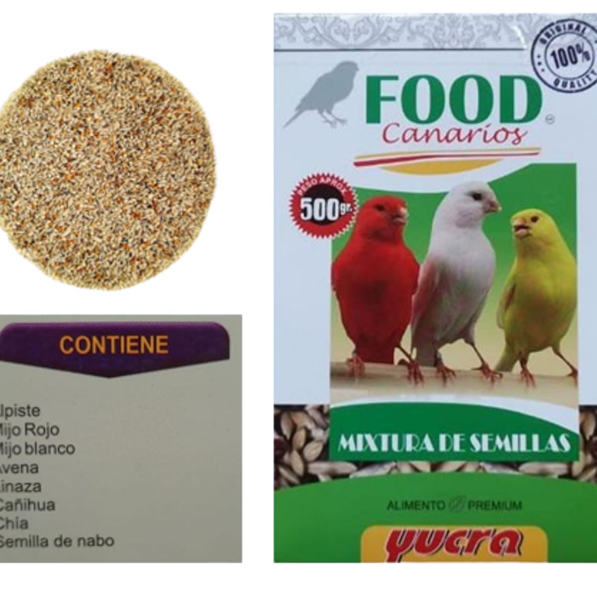 GENERICO - Alimento Premium Para Canarios 500g Caja