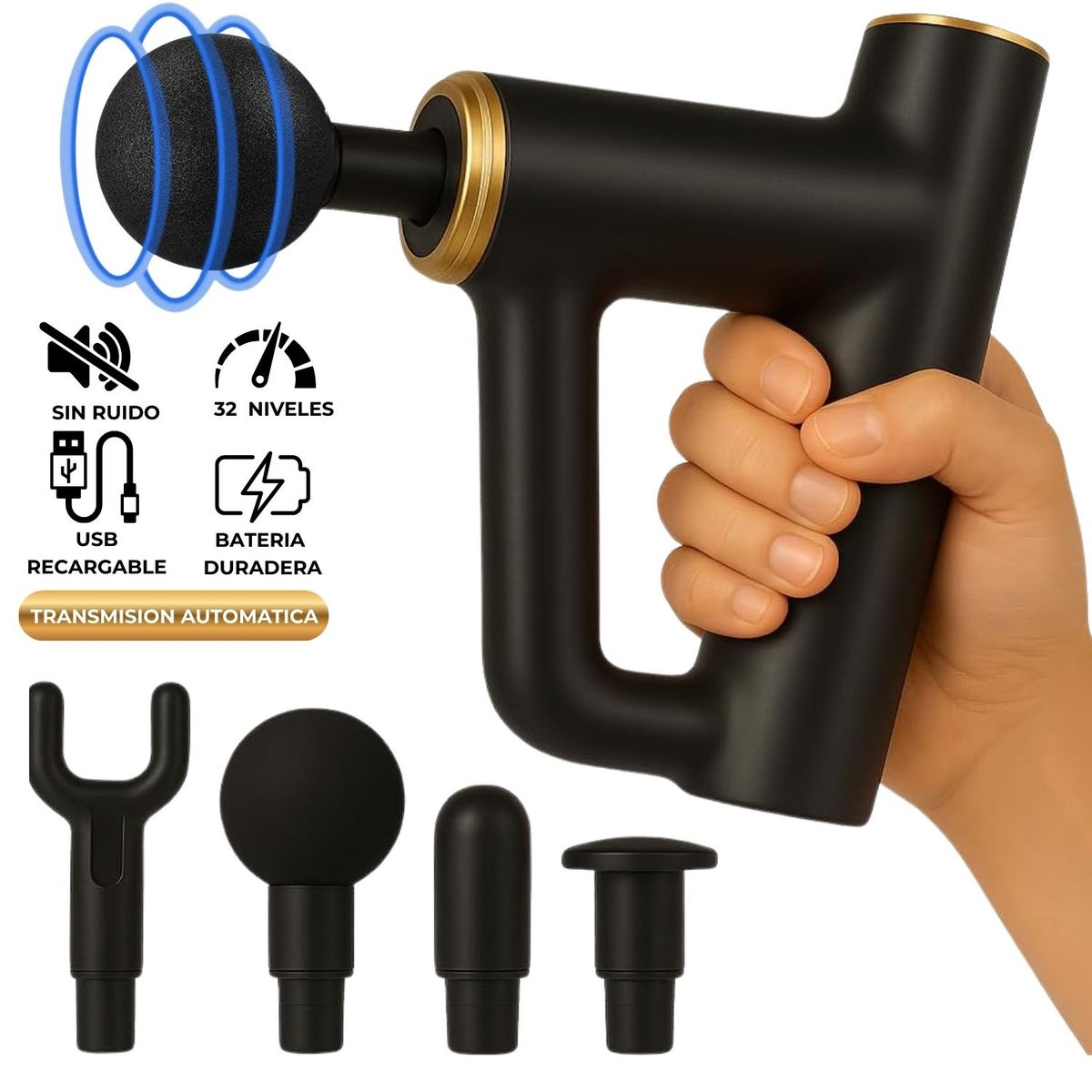 Xtreme Sport - Pistola Masajeador Profundo POWERFUL THERAPY 32 Velocidades