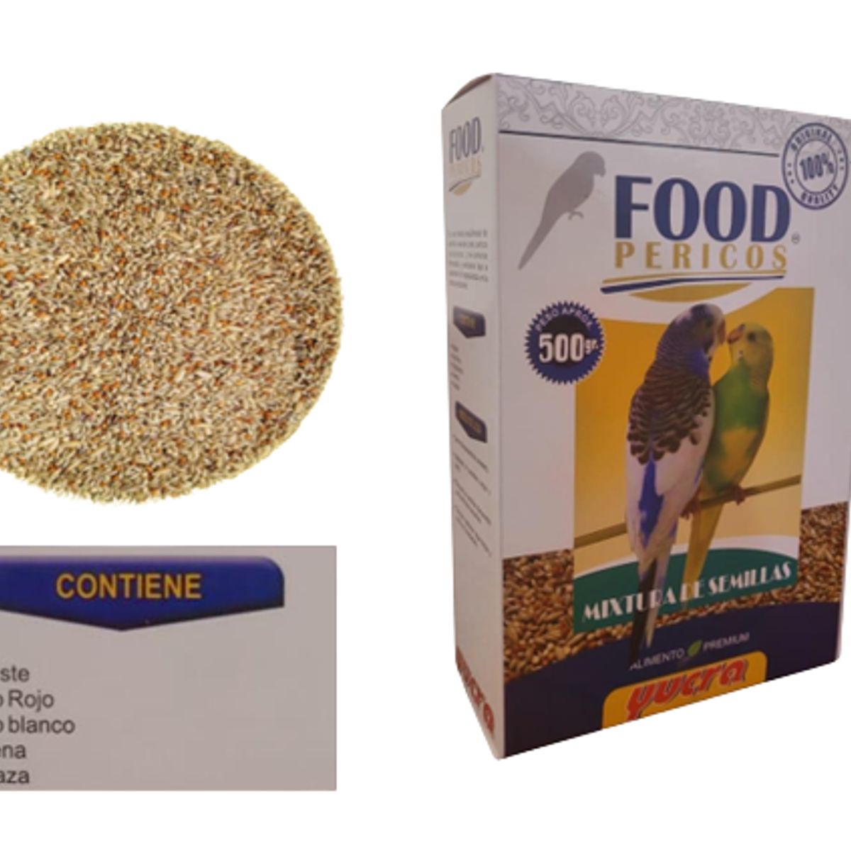 GENERICO - Alimento Premium Para Pericos Periquitos 500g Caja